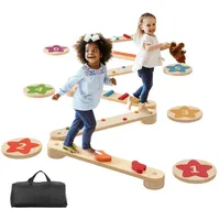 Vevor Schwebebalken-Trittsteine, 6 Stück hölzerne Balance-Boards für Kleinkinder, Montessori-Spielzeug