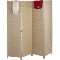 Relaxdays Paravent Raumteiler, 4-teilig, HxB: 180x180 cm, Faltbarer Raumtrenner,