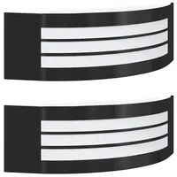 VidaXL Außenwandlampen 2er Set Edelstahl 32 x 10 x