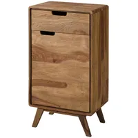 MASSIVMOEBEL24.DE Kommode Sheesham 50x35x90 natur sandgestrahlt MALMÖ 2 #270