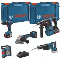 Bosch Combo Kit 18V-Set mit 5 Werkzeugen: GSB +