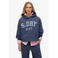 Superdry Ath Ess Relaxed Hoodie Mariner Navy M