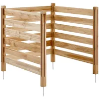 Vevor Sichtschutzzaun aus Holz, 914x914 mm 3-Paneele-Lamellenzaun für Klimaanlagen,