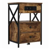 VidaXL Nachttisch Geräucherte Eiche 40 x 31 x 60