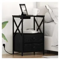 VidaXL Nachtschrank 40 x 31 x 60 cm Schwarz