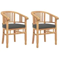 VidaXL Gartenstühle 2 pcs Braun 63 x 58 x