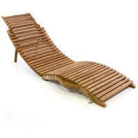 VCM Sonnenliege Gartenliege Teakholz