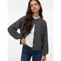 Vero Moda Strickjacke VMLEA LS O-NECK CARDIGAN NOOS schwarz