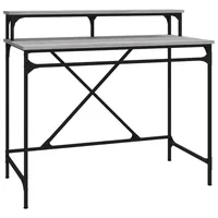 VidaXL Schreibtisch Grau Sonoma 100x50x90 cm Holzwerkstoff und Eisen