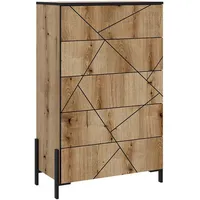 Vicco Kommode Hatto, Eiche, 78 x 120 cm mit