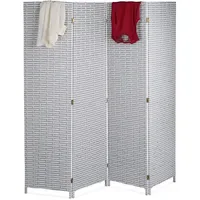 Relaxdays Paravent Raumteiler, 4-teilig, HxB: 180 x 180 cm,