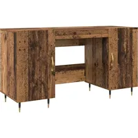 VidaXL Schreibtisch mit Regal Altholz 140 x 50 x