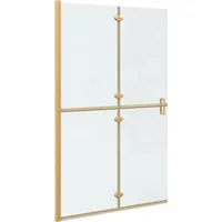 VidaXL Walk-in Duschwand Gold 90 x 6.5 x 190