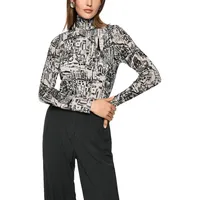 Marc Cain Longsleeve mit Stehkragen, Sand, 42