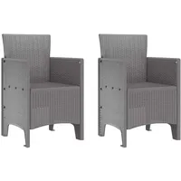VidaXL Gartenstuhl 53 x 49 x 85 cm hellgrau