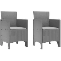 VidaXL Gartenstuhl 53 x 49 x 85 cm grau