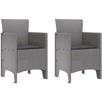 VidaXL Gartenstuhl 53 x 49 x 85 cm hellgrau