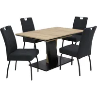 Hela Essgruppe HELA "EBRO", grau (evoke eiche, schwarz, beige,