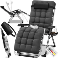 Eloneo Liegestuhl klappbar inkl. Premium Polster,