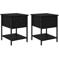 VidaXL Nachttisch 2 pcs Altholz 35 x 35 x