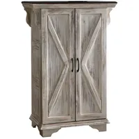 Massivmoebel24 Schrank Mango / Akazie 90x45x135 weiß gewachst CASTLE-ANTIK
