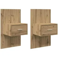 VidaXL Bettschrank 2 pcs Artisan-Eiche 48,5 x 32,5 x
