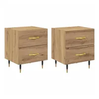VidaXL Nachtschrank Artisan-Eiche 40 x 35 x 47,5 cm