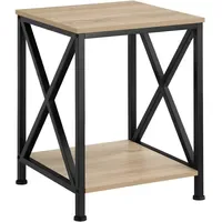 Tectake Beistelltisch Braun Eiche 40,5 x 40,5 x 52,2