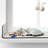 Rohrschneider ® selbstwärmende Katzendecke Fensterliege mit rutschfester Unterlage beige