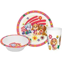 Gedalabels Kindergeschirr Paw Patrol Girls 3teilig PP, Geschirrset, Teller,