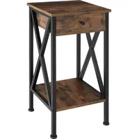 Tectake Beistelltisch Braun Stahl 35 x 70,5 cm
