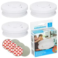 Grundig Rauchmelder Weiß inkl. 9V Batterie + 3M Klebepad