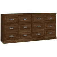 VidaXL Sideboards 2 Stk. Braun Eichen-Optik Holzwerkstoff