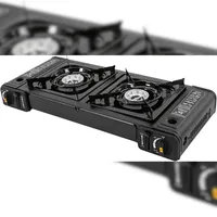 Qivee Gaskocher Campingkocher 2-Flammig