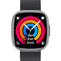 Knauermann Neo 2 Eckig 42 mm Schwarz Milanaise-Armband Schwarz