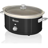 Swan Retro Slow Cooker, 6,5L, Antihaft-Keramisches PFOA und PTFE-freies,