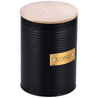 Relaxdays Kaffeedose schwarz 16 x 11 cm 1,4 l