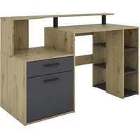 ByLIVING Schreibtisch Louis Eiche / Braun