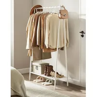 Songmics Garderobenständer mit Ablage Weiß