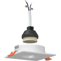 VidaXL Spotlight 12 pcs quadratisch Aluminium weiß