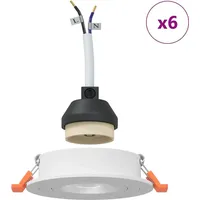 VidaXL Deckenleuchten 6 Stück rund weiß