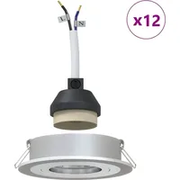 VidaXL Deckenleuchten 12 GU10 rund Aluminium
