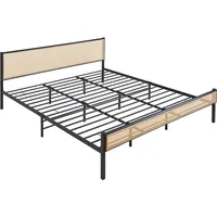 [en.casa] Metallbett Linköping 180 x 200 cm mit rechteckigem