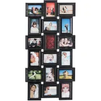 Relaxdays Collage Bilderrahmen antik schwarz 10x15 cm 18 St.