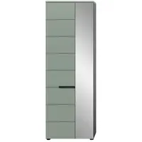 Möbel Kraft Canu Garderobenschrank 190x65x37 grau, grün