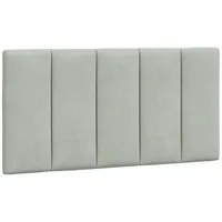 VidaXL Kopfteilkissen "hanko" Hellgrau 100 Cm Samt Vidaxl