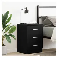 VidaXL Nachtschrank 38 x 35 x 55 cm Schwarz