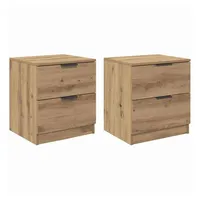 VidaXL Nachtschrank Artisan-Eiche 45 x 39 x 50 cm
