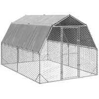 VidaXL Hühnerstall 250 x 400 x 225 cm silber