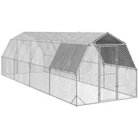 VidaXL Hühnerstall 250 x 800 x 225 cm silber